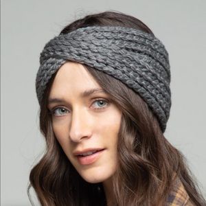 Chunky Cozy Winter Knit Headband- DARK GRAY